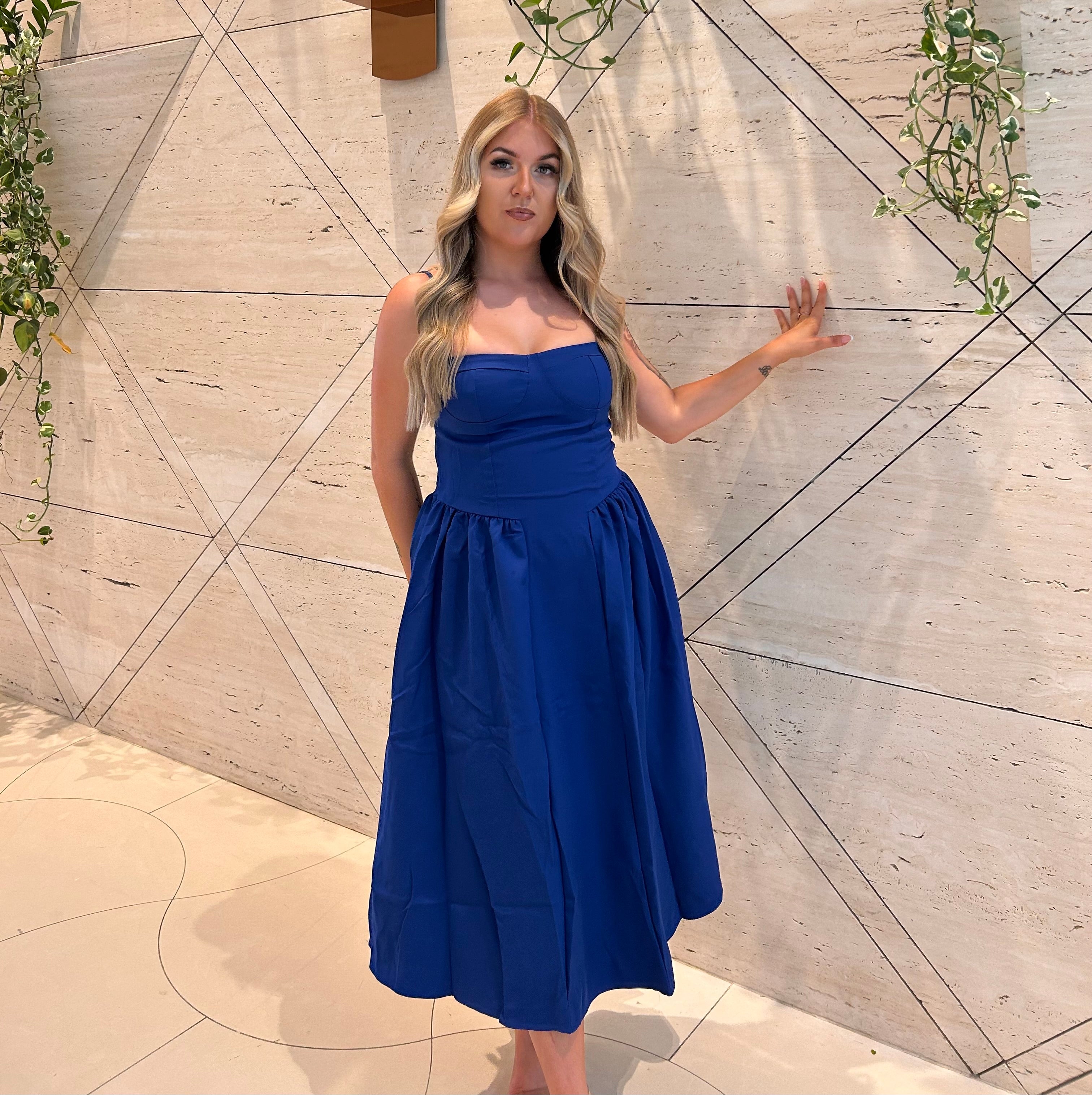 azure midi dress Azure Midi Silk Dress - Emika Fashion - Women's Clothes, Dresses, Evening Dresses, Cocktail Dresses, Party Dresses, Pantsuits, Skirts, Shorts, Corsets, Blouses
