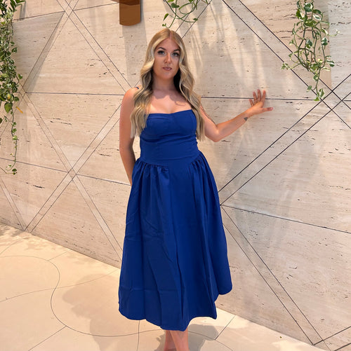 AZURE MIDI DRESS - BLUE