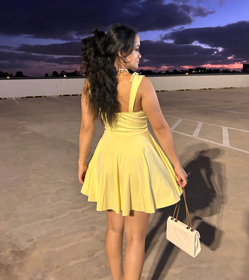 BELLE MINI DRESS - YELLOW
