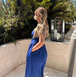 AZURE MIDI DRESS - BLUE