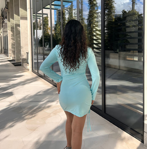 SKY BODYCON DRESS - BLUE