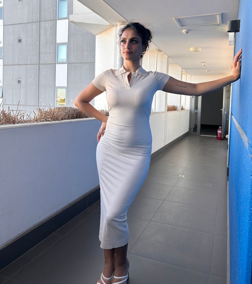 KYLIE MIDAXI DRESS - KHAKI
