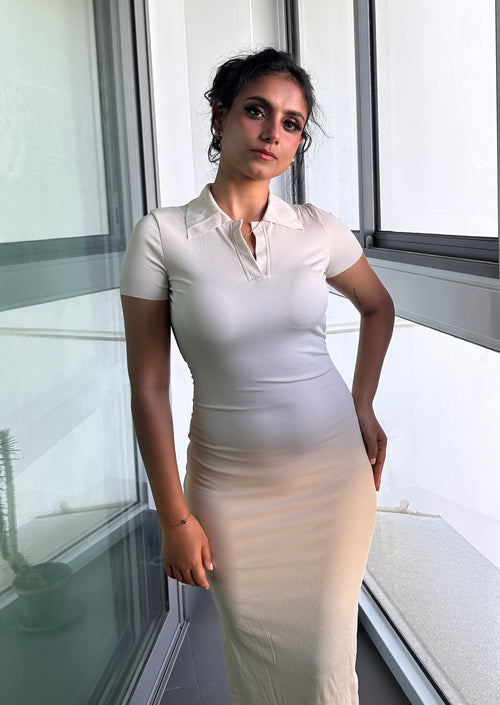 KYLIE MIDAXI DRESS - KHAKI