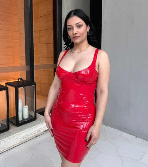 ROXANNE BODYCON DRESS - RED