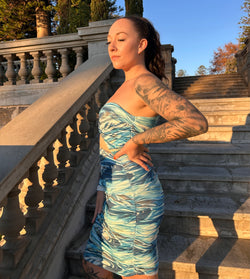 AURORA MIDI DRESS - BLUE