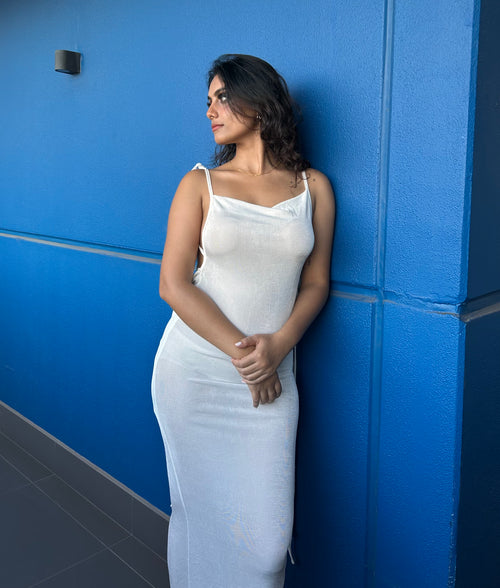 DAHLIA MAXI DRESS - WHITE