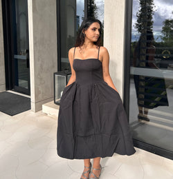 AZURE MIDI DRESS - BLACK