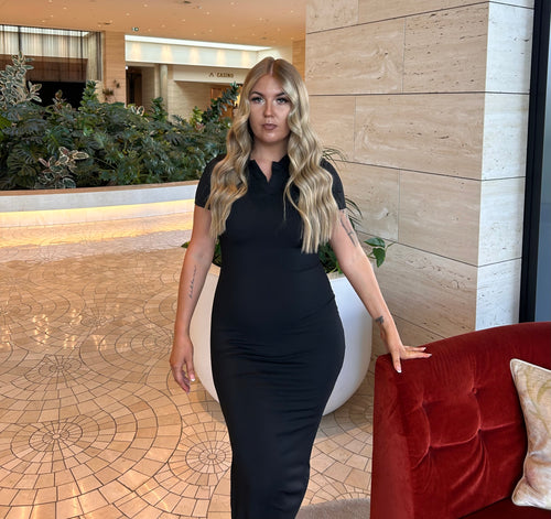 KYLIE MIDI DRESS - BLACK
