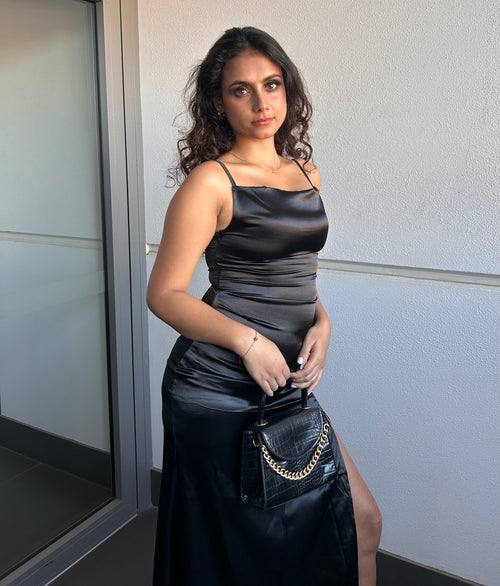 VICTORIA MAXI DRESS - BLACK