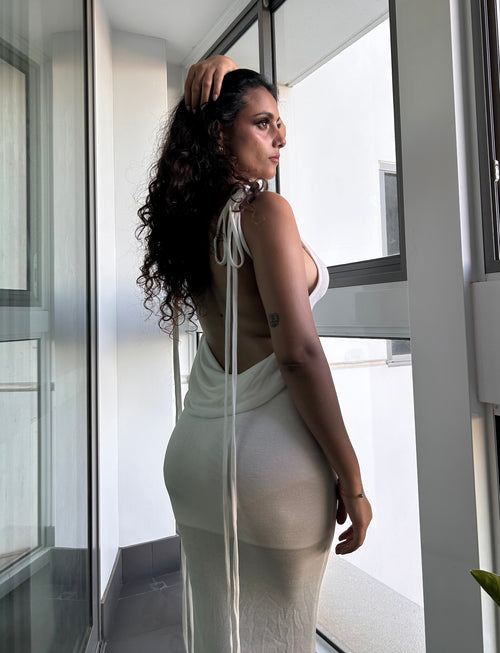DAHLIA MAXI DRESS - WHITE