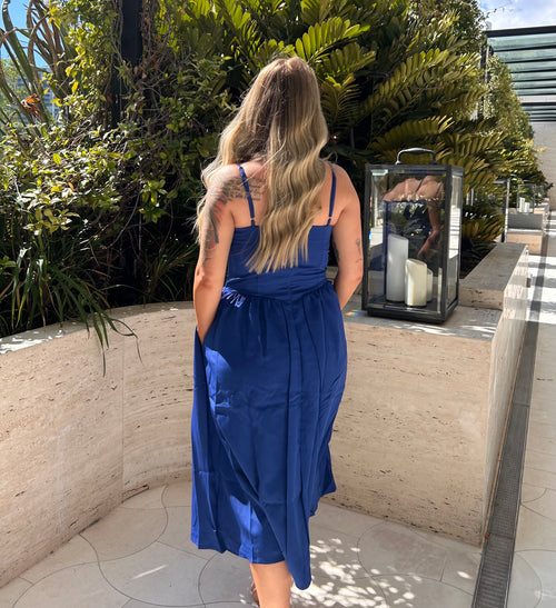 AZURE MIDI DRESS - BLUE