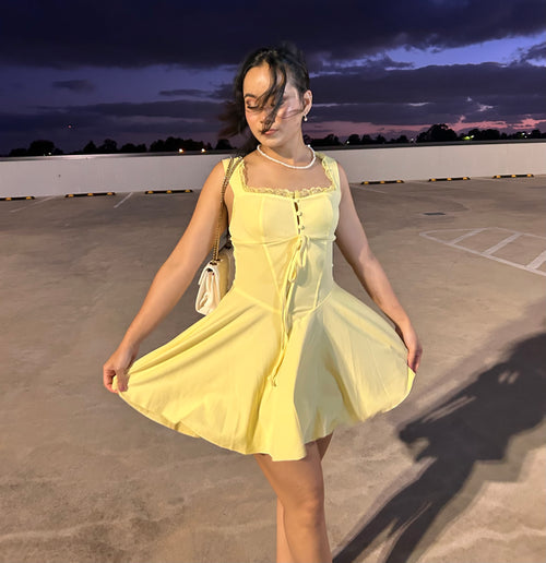 BELLE MINI DRESS - YELLOW