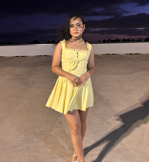 BELLE MINI DRESS - YELLOW