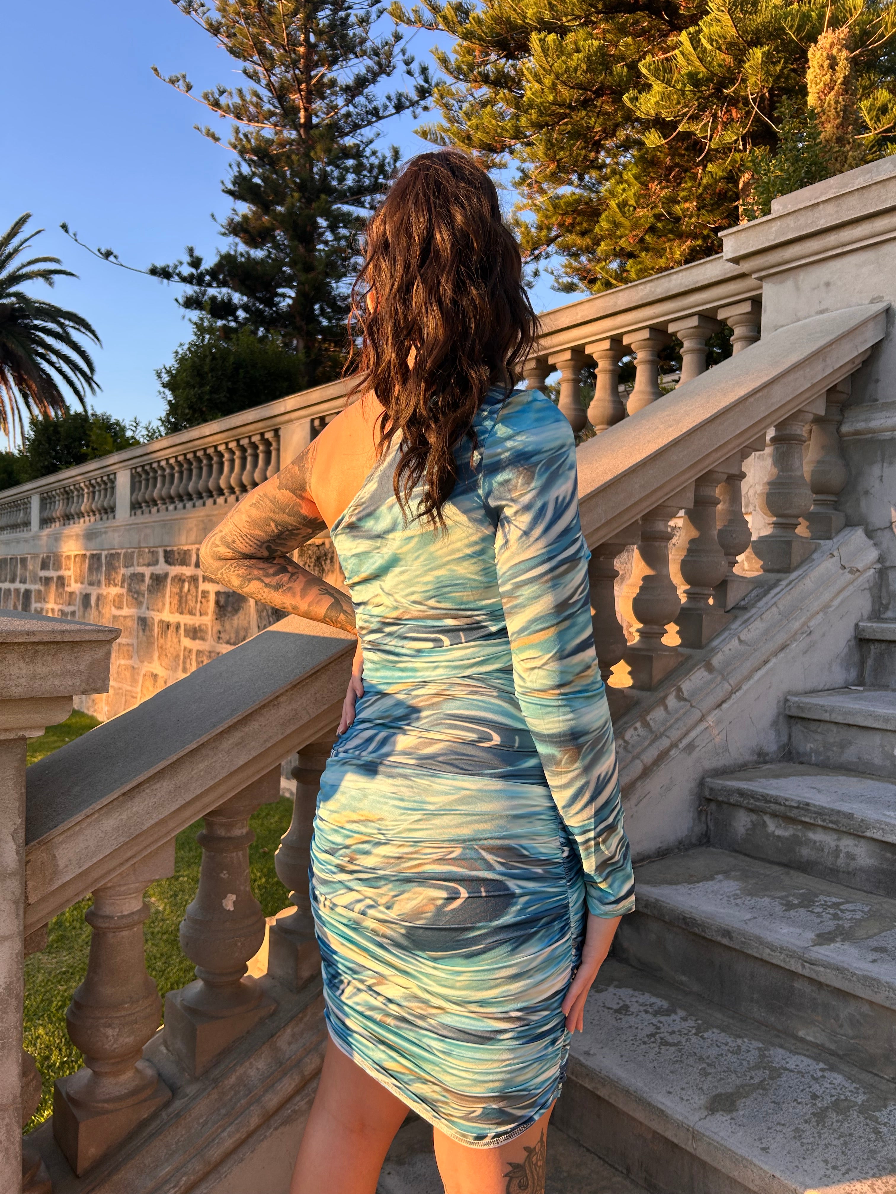 aurora midi dress Frankies Bikinis - Aurora Satin Midi Dress
