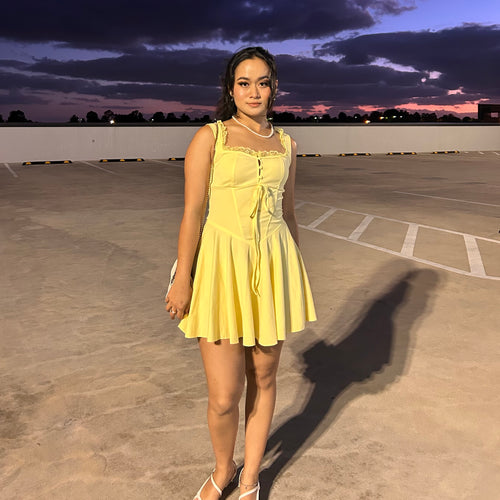 BELLE MINI DRESS - YELLOW